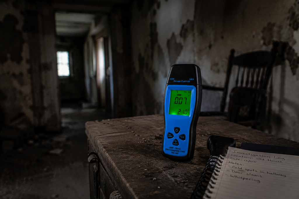 Digitale EMF Meter met Temperatuur - Detail | Ghost Store
